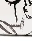 Сумка-тоут с принтом Msgm, белый - фото 4