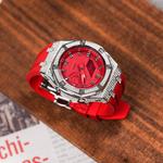 Часы Casio G-Shock Analog-Digital 2100 Series, арт. GA-2100-4A, красный/серебро/стразы - фото 4