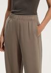 Брюки OYSHO SOFT-TOUCH SIDE RIB STRAIGHT-LEG, Brown/Taupe - фото 5