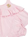 Moschino Kids платье в клетку, розовый - фото 3