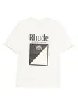 Футболка с принтом логотипа Rhude, белый - фото