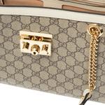 Сумка padlock middle-sized backbag white/brown Gucci, бежевый - фото 4