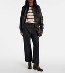 Кожаный блузон Brunello Cucinelli, Coffee - фото 2