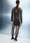 Платье Mango Cocktail dress / Party dress, Anthracite - фото 5