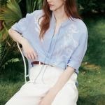 ELLE Рубашка Women's Stripes Lapel Moderate - фото 5