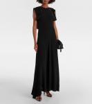 Длинное шелковое платье Palome Faithfull, черный - фото 2