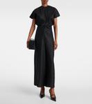 Собранное макси-платье Toteme, черный - фото 2