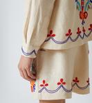 Рубашка из льна с бисером Garden Party Bode, Ecru Multi - фото 6