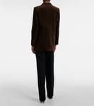 Хлопковый вельветовый блейзер Diane Nili Lotan, Espresso - фото 3