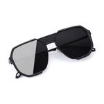 Авиаторские солнцезащитные очки Unisex PULAIS, черная оправа с оранжевыми линзами - фото 5