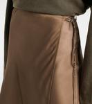 Юбка-халат из атласа Acne Studios, Golden Brown - фото 4