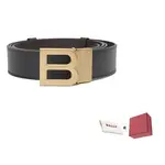 BALLY Ремень с B-образной пряжкой, Black/Brown - фото