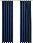 Плотные шторы Maison Exclusive с крючками, 2 шт., синие, 140x225 см Prolenta - фото 2