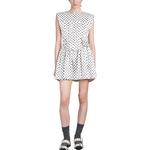 Мини-платье с принтом в горошек GANNI, бежевый - фото 3