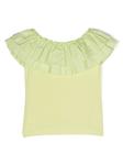 Monnalisa топ с оборками, зеленый - фото 2