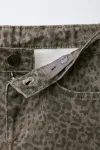 Джинсовые шорты-бермуды с животным принтом Zara, коричневый - фото 3