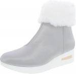 Женские ботильоны на танкетке DKNY, Silver/White Abri - фото