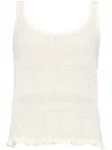 Кашемировый кружевной топ Ir?ne без рукавов Eres, белый - фото