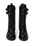 TWINSET Овальные кожаные ботинки-армейцы T, черный - фото 4