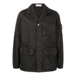 Куртка logo patch button fastening jacket 'black' Stone Island, черный - фото