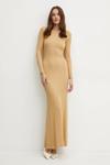 АМАРО платье Bardot, бежевый - фото