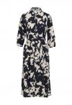 Платье-рубашка MIT KNOPFLEISTE UND ALL OVER PRINT comma, черный - фото 6