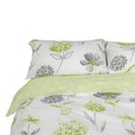 Двустороннее постельное белье Homescapes, 230x220 см, зеленый - фото