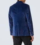 Хлопковый бархатный блейзер Dolce&Gabbana, синий - фото 4