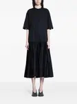 Платье миди с панелями Jil Sander, черный - фото