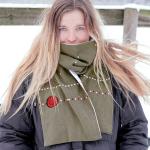 Наруто - зеленый шарф с символом Узушиогакуре. - фото 2