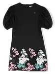 Платье с цветочной вышивкой Elie Saab Junior, черный - фото