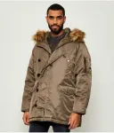 Парка Макаро2541 regular fit Hugo, бежевый - фото