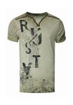 Футболка с потертым видом RUSTY NEAL, хаки - фото