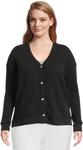 Свитер Mod-o-doc Women's Long Sleeve Button Front Waffle Cardigan, Black - фото