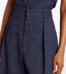 Шерстяные укороченные брюки Drill Bottega Veneta, Dark Indigo - фото 4