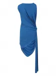 Мини-платье с драпировкой и узлом Alex Perry, синий - фото 2