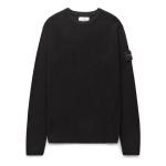 Свитер logo patch chunky knit jumper 'black' Stone Island, черный - фото