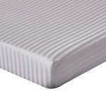 Простыня на резинке Homescapes, 180x200 см, серый - фото