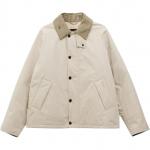 Стеганая куртка с вельветовым воротником Barbour, белый - фото 2