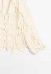 Блуза Massimo Dutti FLOWING GARMENT WITH RUFFLES, Beige - фото 10