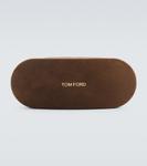 Круглые солнцезащитные очки Lewis Tom Ford, Dark Havana - фото 5