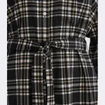 Платье с поясом tjw в клетку ниже Tommy Hilfiger, черный - фото 3