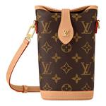 LOUIS VUITTON Складной мешочек с монограммой коричневый - фото