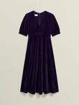 Платье Petite Velvet Dormer Hobbs, Midnight Purple - фото 4
