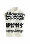 Топ Next REGULAR FIT, Black White Bow Fairisle Pattern/Black - фото