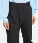 Шерстяные брюки со сборками от Тины Stella McCartney, черный - фото 4