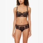 Бюстгальтер Intrigue с чашечками из кружева на косточках Simone Perele, черный - фото 2