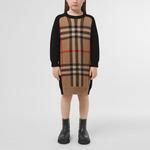 Детское платье Burberry Kids, цвет Archive Beige - фото 3