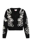 Кардиган IZIA Cardigan, Black White/Black - фото 5