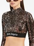 Palm Angels укороченный топ с логотипом, коричневый - фото 6